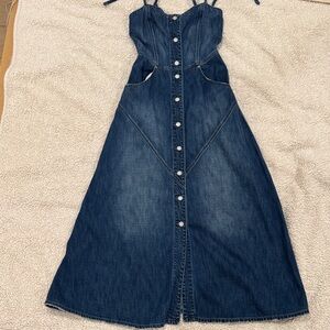 Moussy (Japanese brand) Elegant Blue Denim Midi Dress